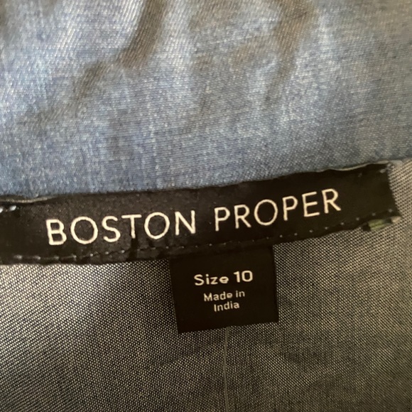Boston Proper NWT Chambray Dress SZ 10 - Picture 7 of 12